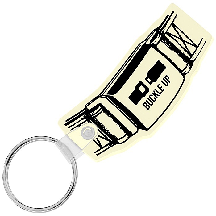 Custom Safety Belt Soft Keychain - Opaque
