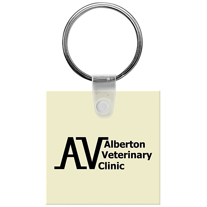 Custom Small Square Soft Keychain - Opaque