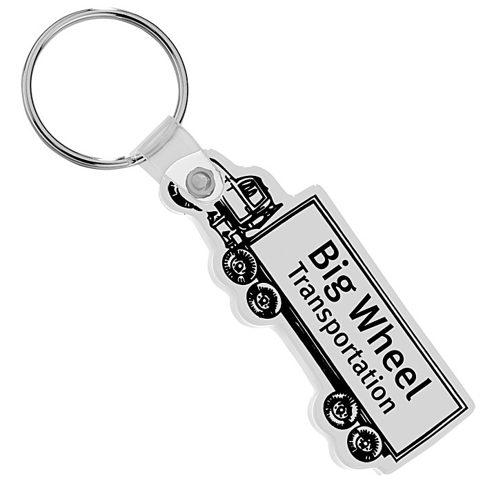 Custom Semi-Truck Soft Keychain - Opaque
