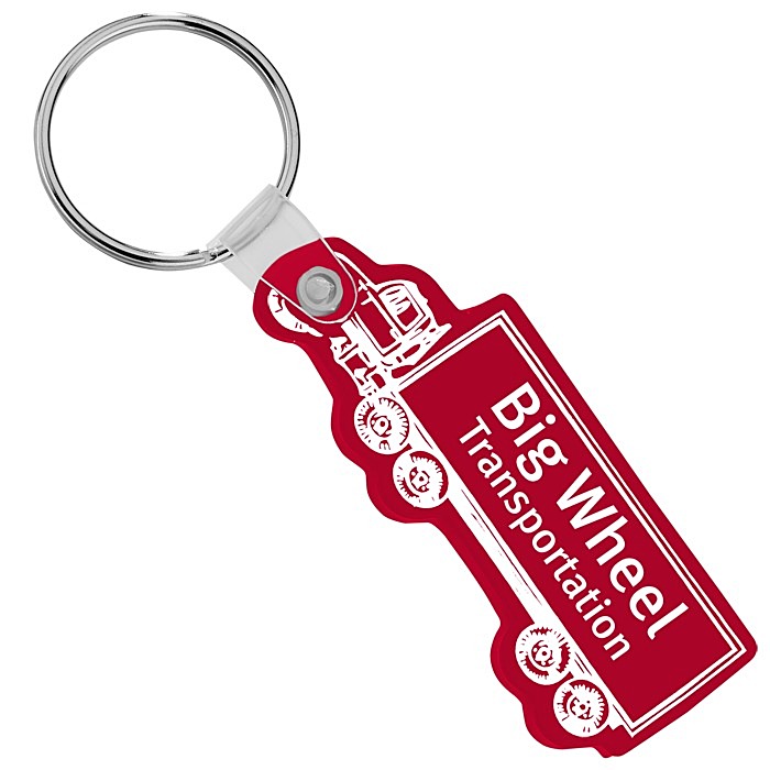 Custom Semi-Truck Soft Keychain - Opaque