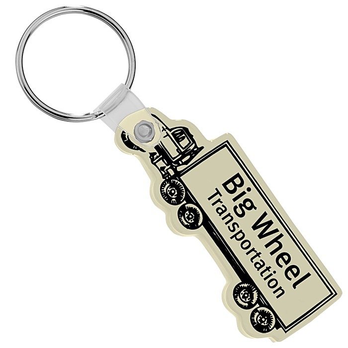 Custom Semi-Truck Soft Keychain - Opaque