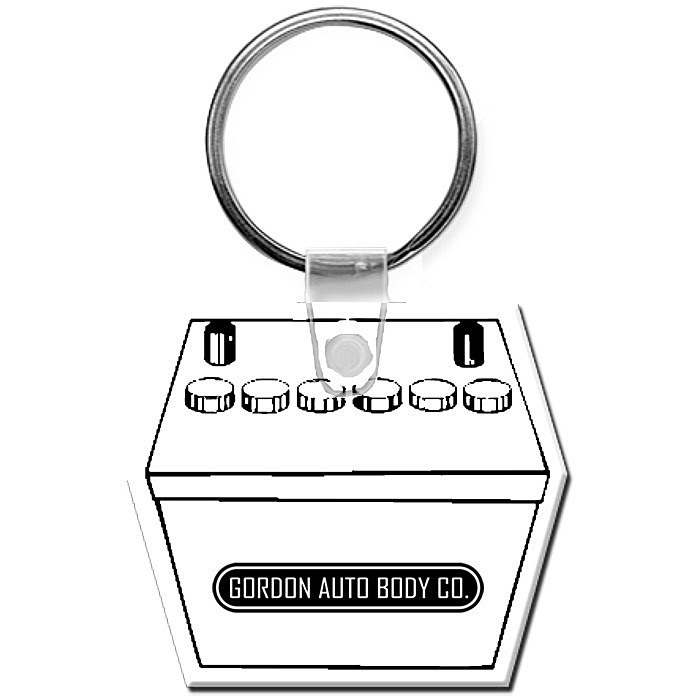 Custom Battery Box Soft Keychain - Opaque