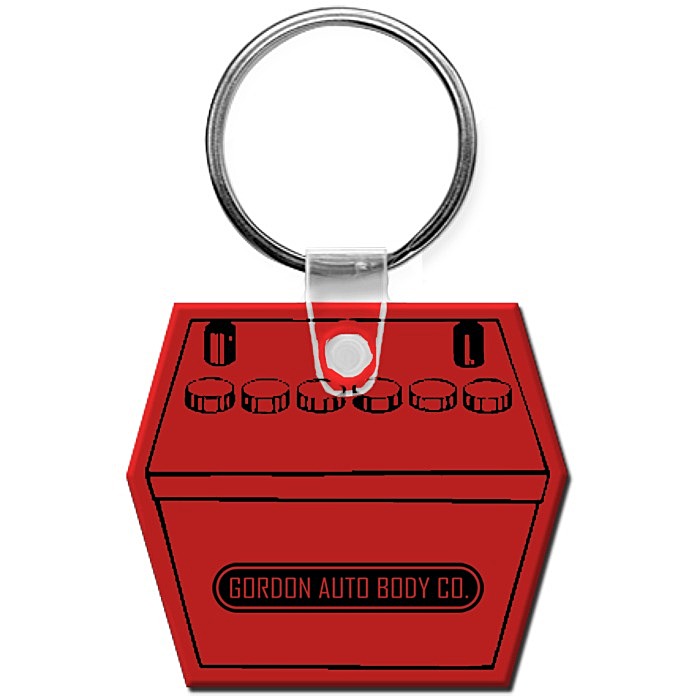 Custom Battery Box Soft Keychain - Opaque