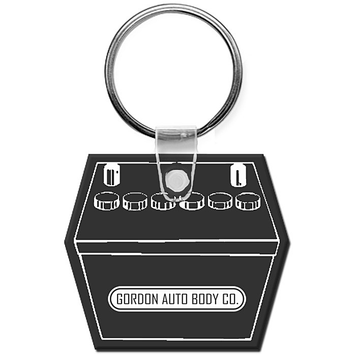 Custom Battery Box Soft Keychain - Opaque