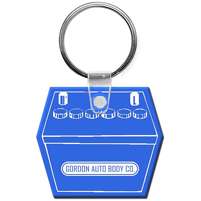 Custom Battery Box Soft Keychain - Opaque