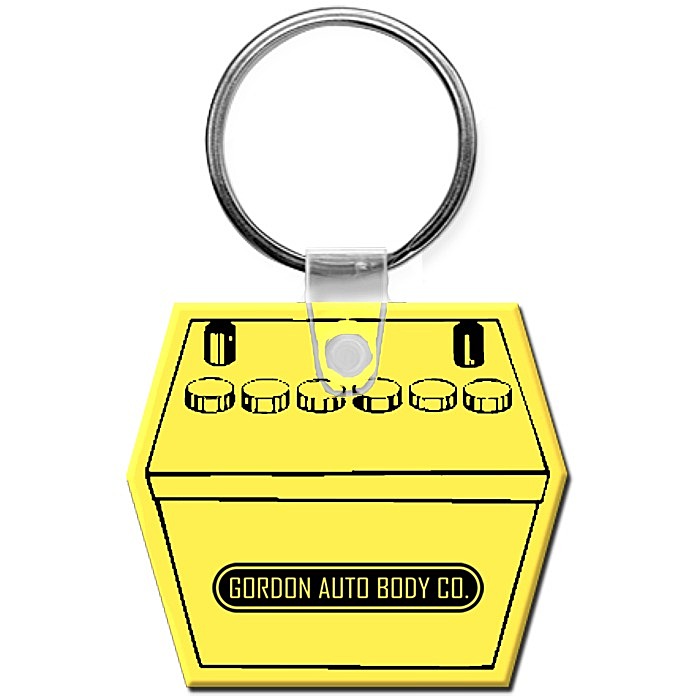 Custom Battery Box Soft Keychain - Opaque