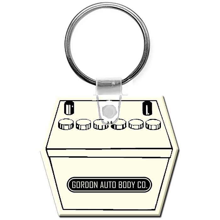 Custom Battery Box Soft Keychain - Opaque