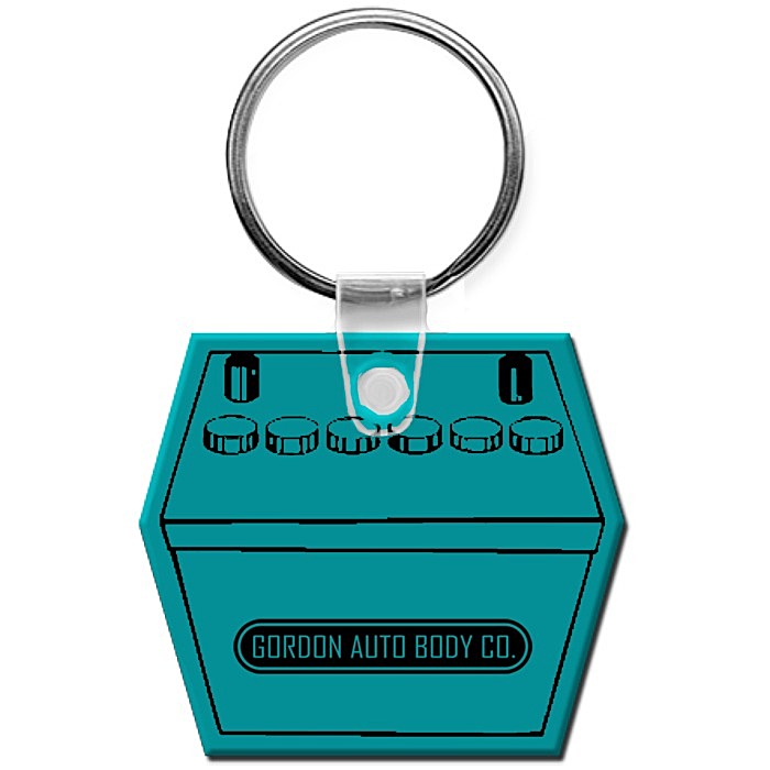 Custom Battery Box Soft Keychain - Opaque