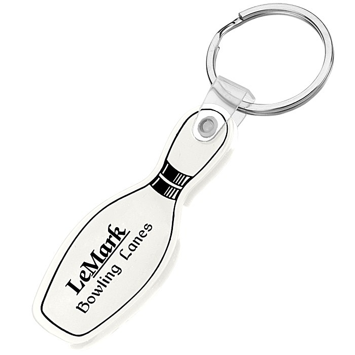 Custom Bowling Pin Soft Keychain - Opaque