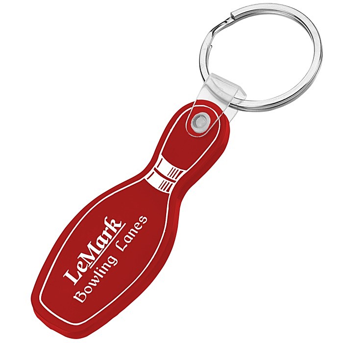 Custom Bowling Pin Soft Keychain - Opaque