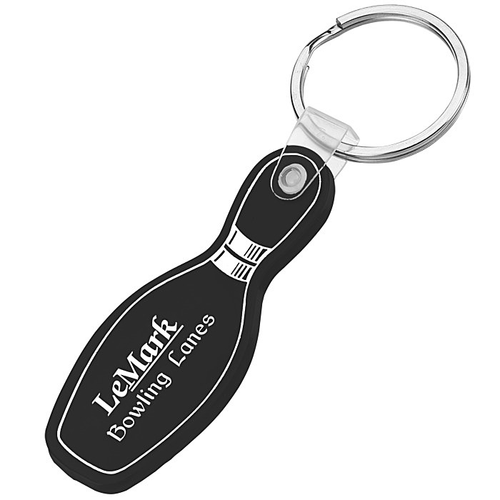 Custom Bowling Pin Soft Keychain - Opaque