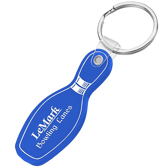 Custom Bowling Pin Soft Keychain - Opaque