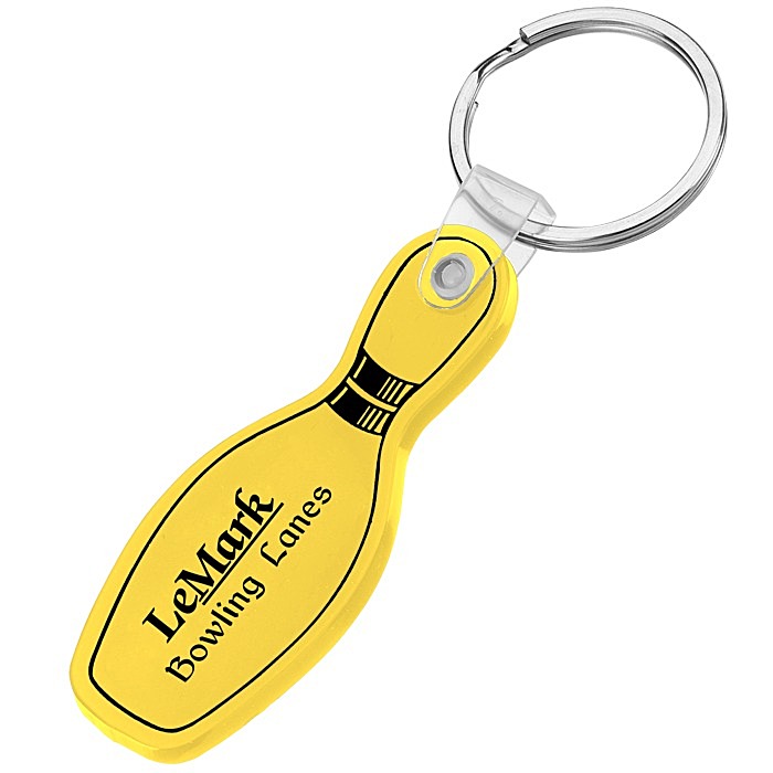 Custom Bowling Pin Soft Keychain - Opaque