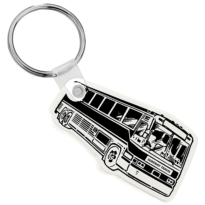 Custom Bus Soft Keychain - Opaque