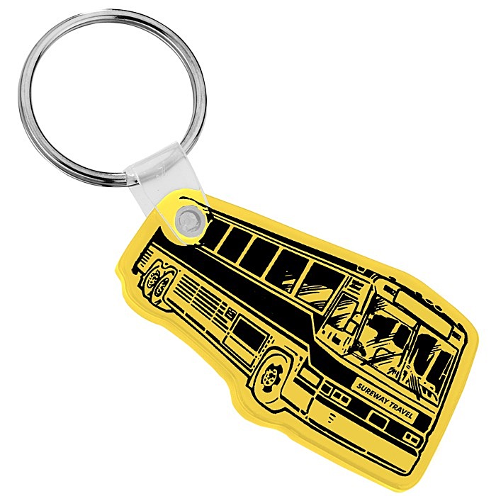 Custom Bus Soft Keychain - Opaque