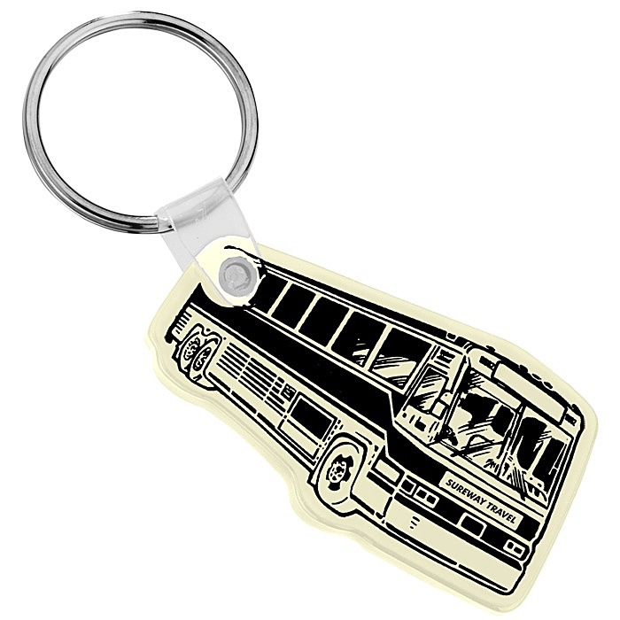 Custom Bus Soft Keychain - Opaque