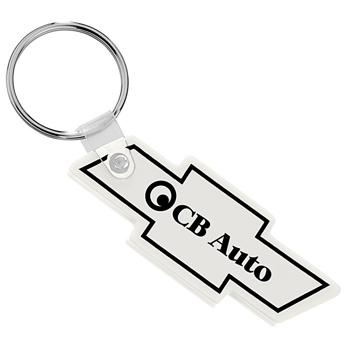 Custom Chevy Bow Tie Soft Keychain - Opaque