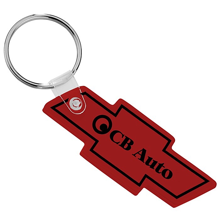 Custom Chevy Bow Tie Soft Keychain - Opaque