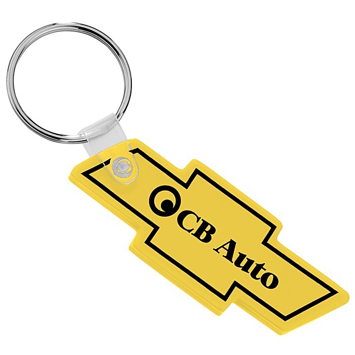 Custom Chevy Bow Tie Soft Keychain - Opaque