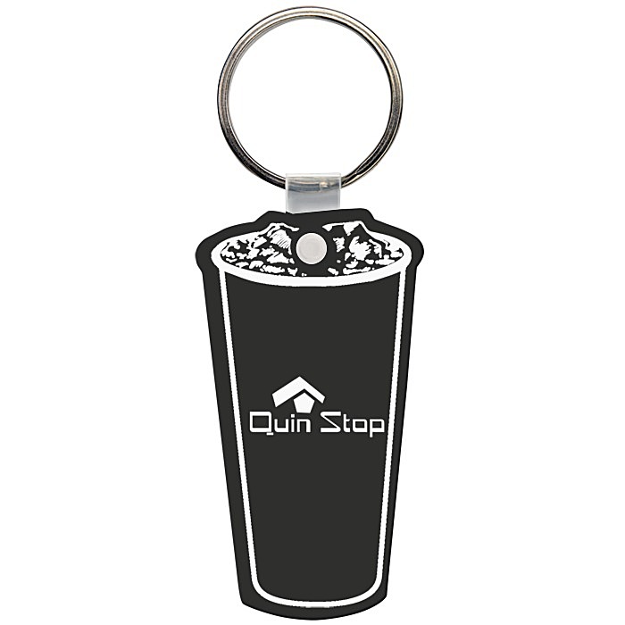 Custom Beverage Cup Soft Keychain - Opaque