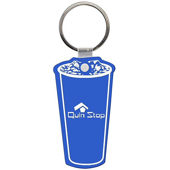 Custom Beverage Cup Soft Keychain - Opaque