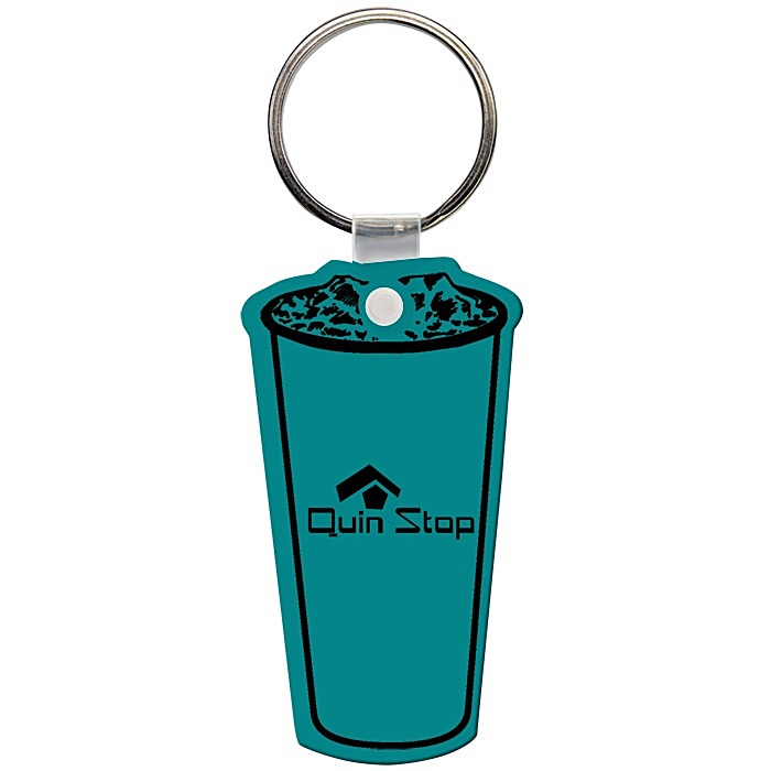 Custom Beverage Cup Soft Keychain - Opaque