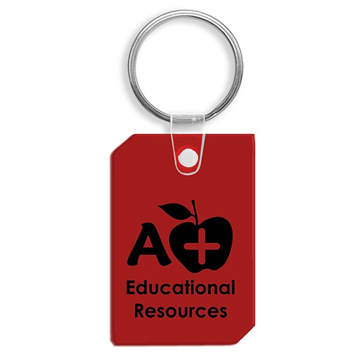 Custom Dimensional Rectangle Soft Keychain - Opaque