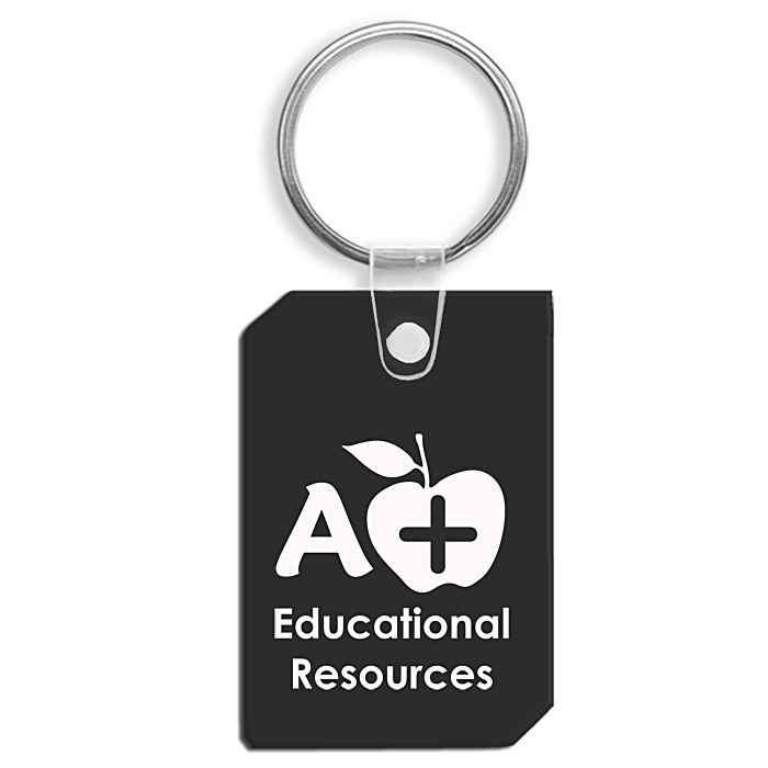 Custom Dimensional Rectangle Soft Keychain - Opaque