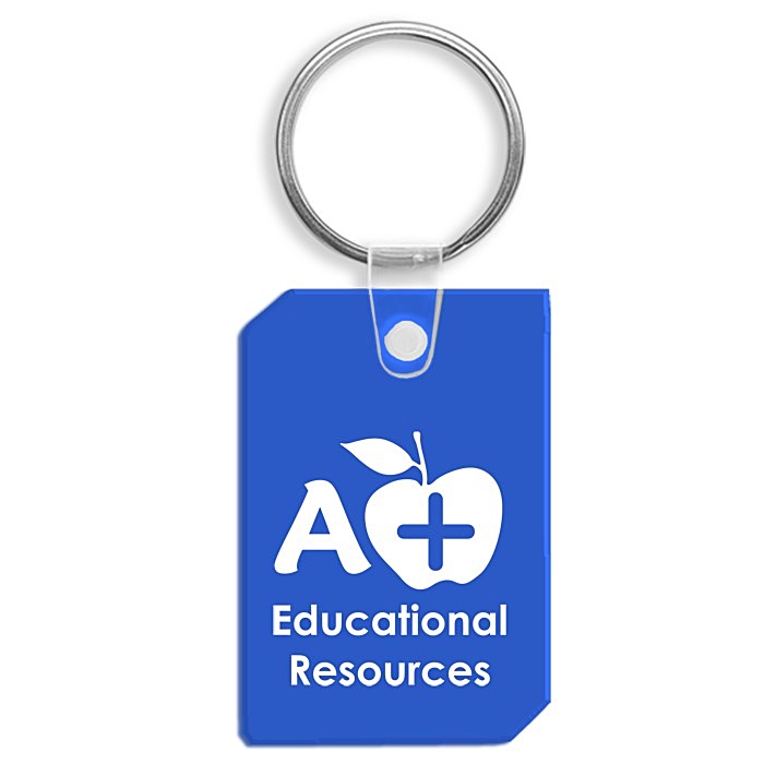 Custom Dimensional Rectangle Soft Keychain - Opaque