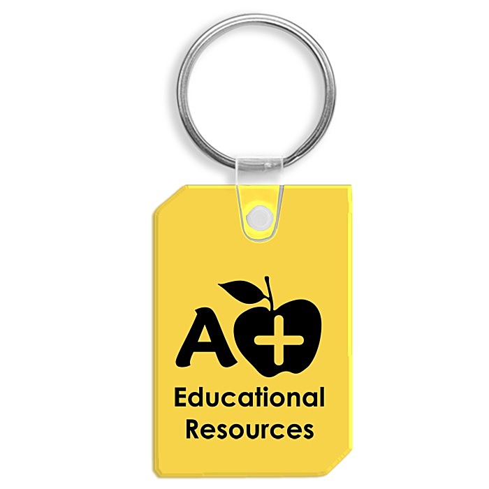 Custom Dimensional Rectangle Soft Keychain - Opaque