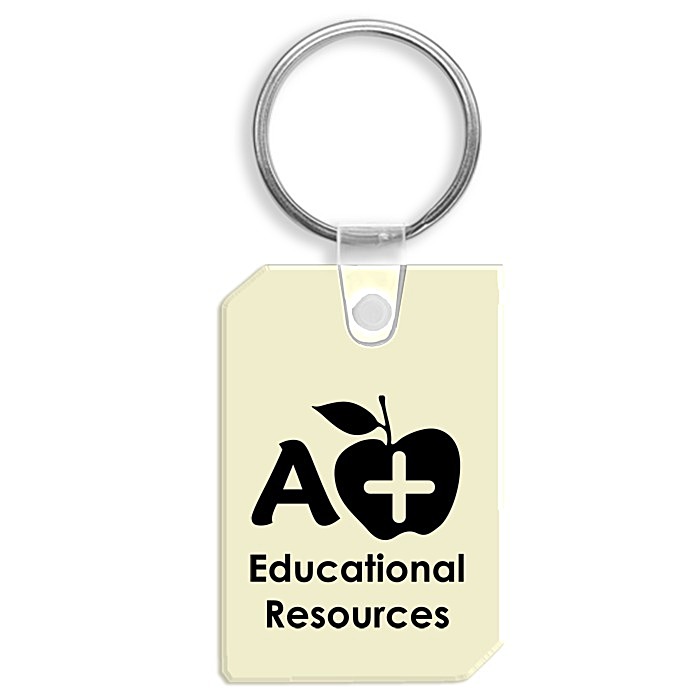 Custom Dimensional Rectangle Soft Keychain - Opaque