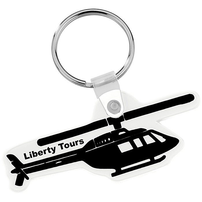 Custom Helicopter Soft Keychain - Opaque