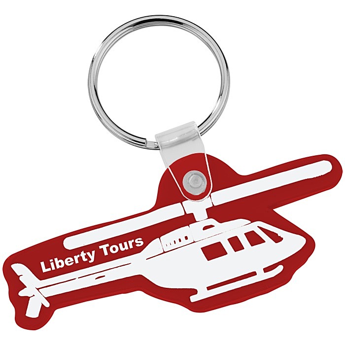 Custom Helicopter Soft Keychain - Opaque
