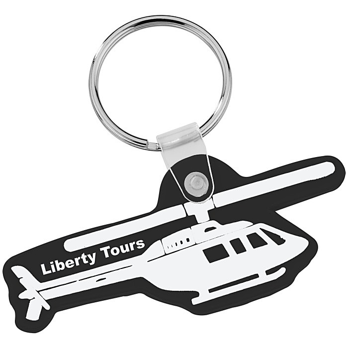 Custom Helicopter Soft Keychain - Opaque