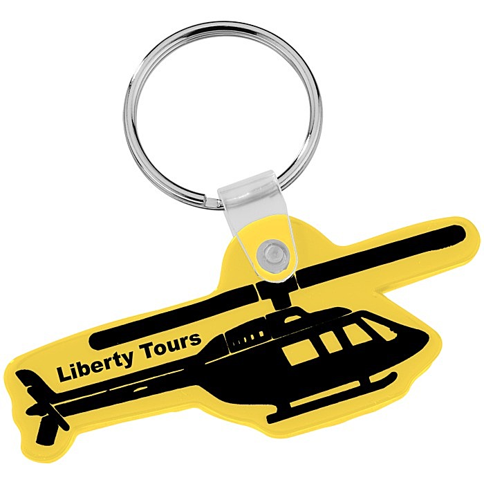 Custom Helicopter Soft Keychain - Opaque