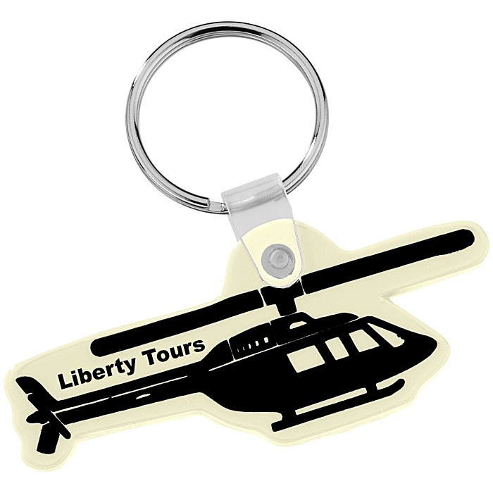 Custom Helicopter Soft Keychain - Opaque