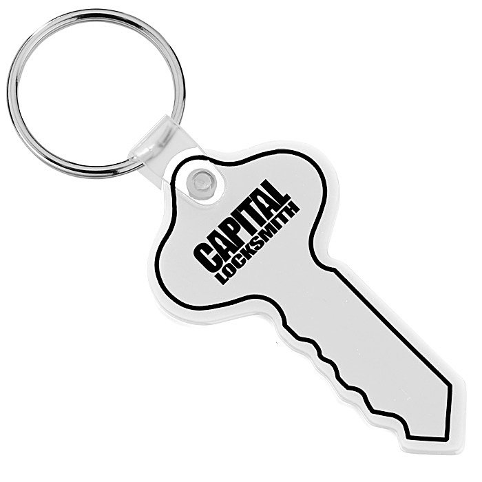 Custom Round Head Key Soft Keychain - Opaque