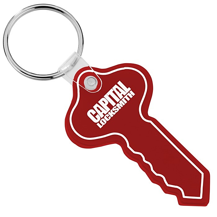 Custom Round Head Key Soft Keychain - Opaque