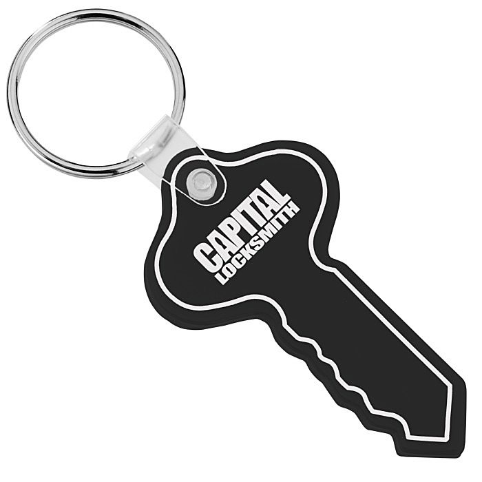 Custom Round Head Key Soft Keychain - Opaque