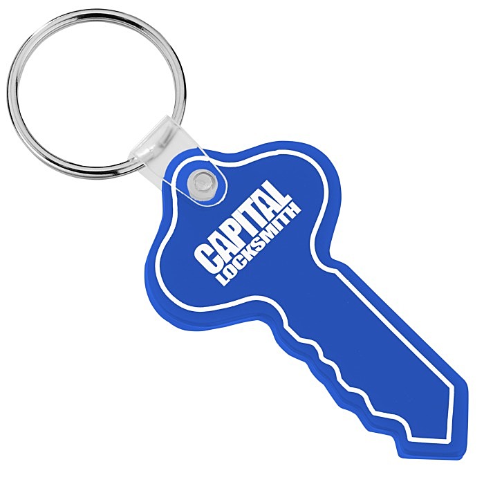 Custom Round Head Key Soft Keychain - Opaque