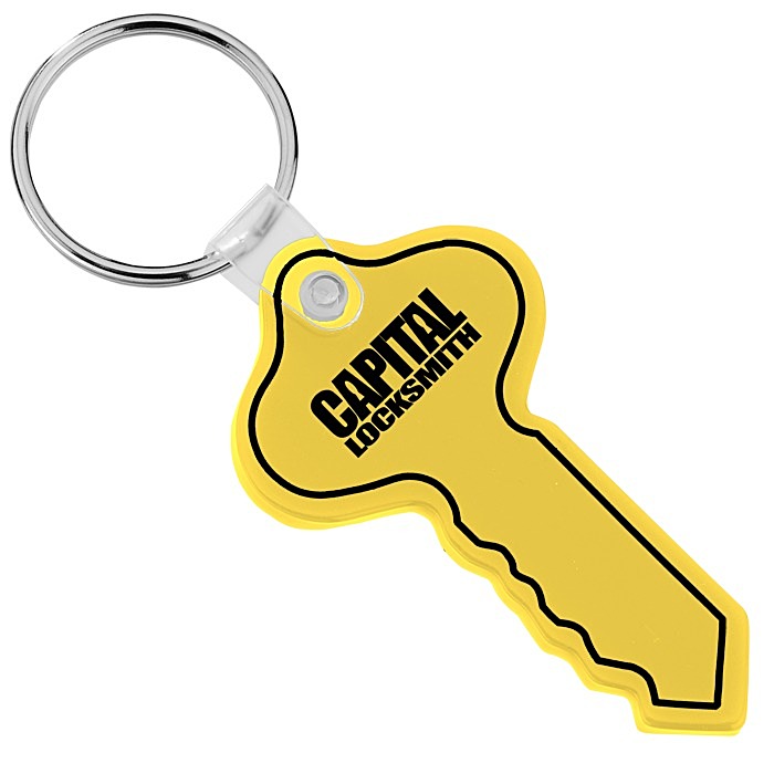Custom Round Head Key Soft Keychain - Opaque