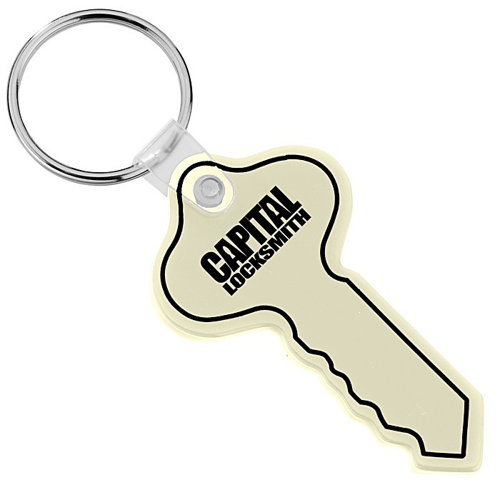 Custom Round Head Key Soft Keychain - Opaque