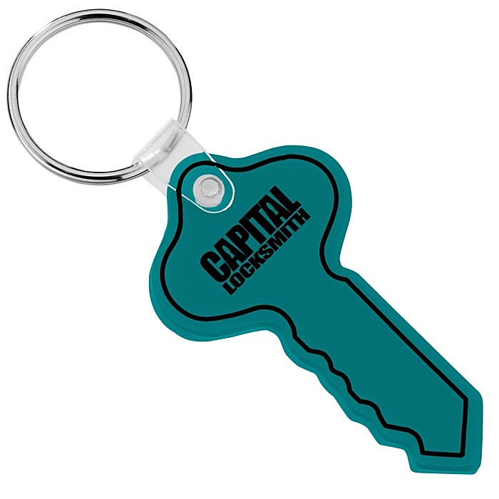 Custom Round Head Key Soft Keychain - Opaque