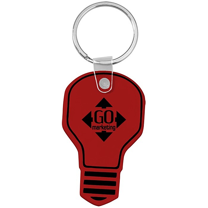 Custom Light Bulb Soft Keychain - Opaque