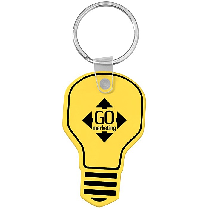 Custom Light Bulb Soft Keychain - Opaque