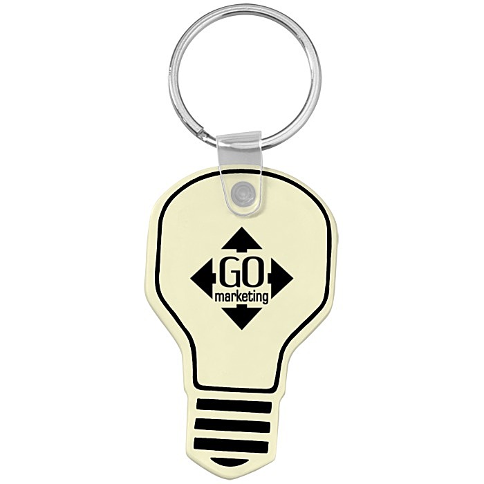 Custom Light Bulb Soft Keychain - Opaque