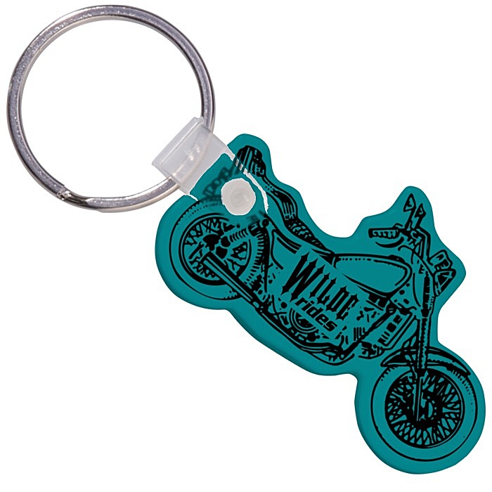 Custom Motorcycle Soft Keychain - Opaque