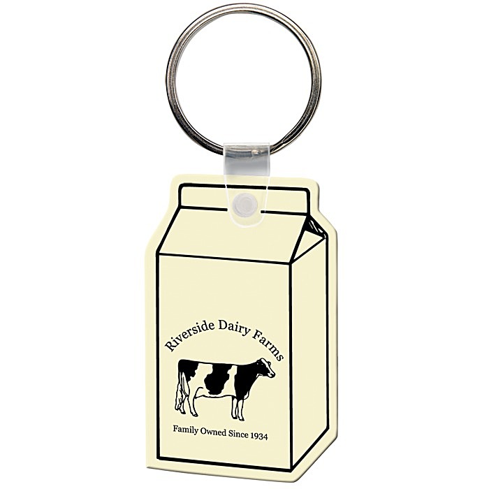 Custom Milk Carton Soft Keychain - Opaque