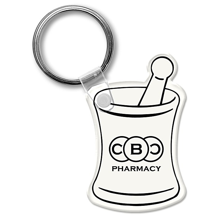 Custom Mortar & Pestle Soft Keychain - Opaque