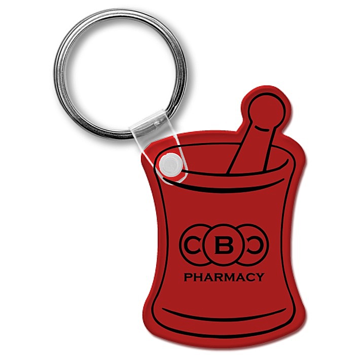 Custom Mortar & Pestle Soft Keychain - Opaque